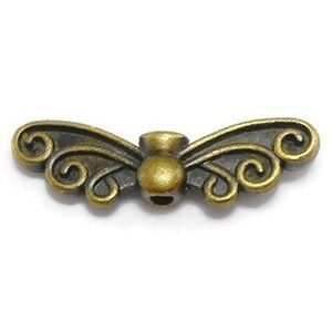 10pcs‎ Butterfly Wings Beads Bronze Tone, jewelry making supplies